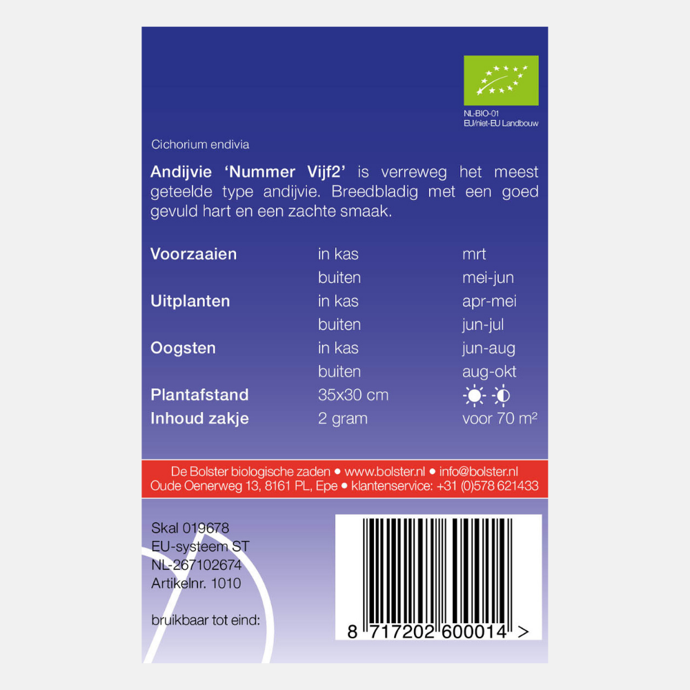 Andijvie 'Nummer Vijf2' BIO