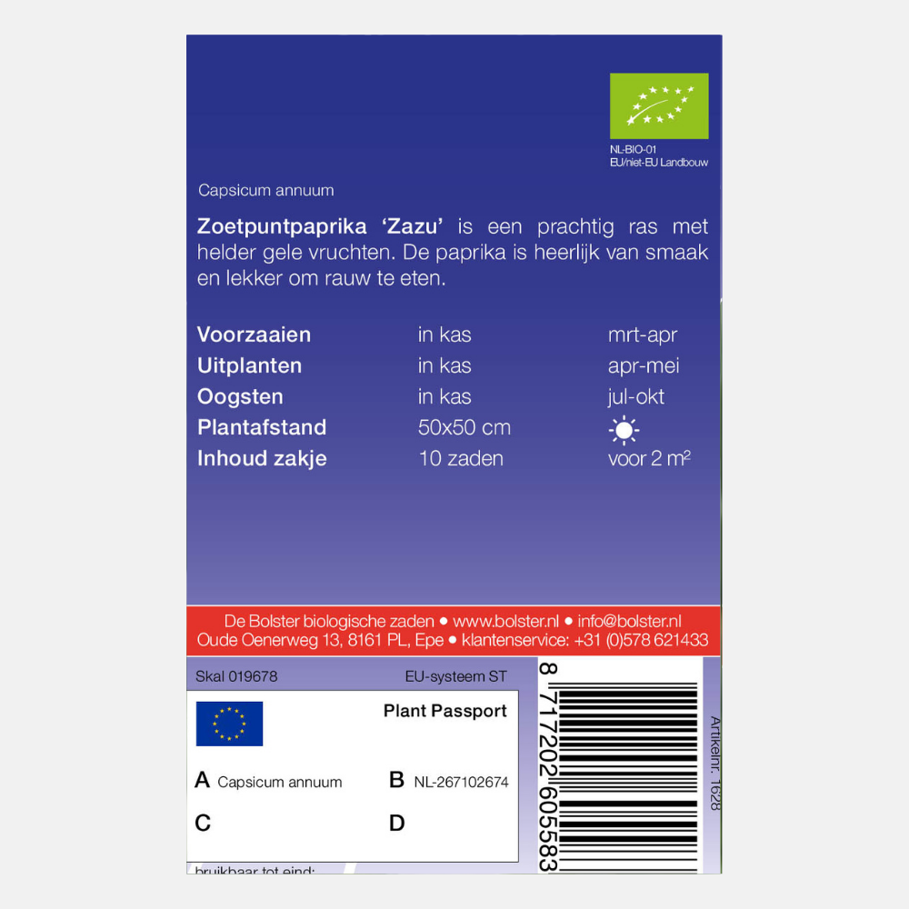 Piment doux 'Zazu' BIO