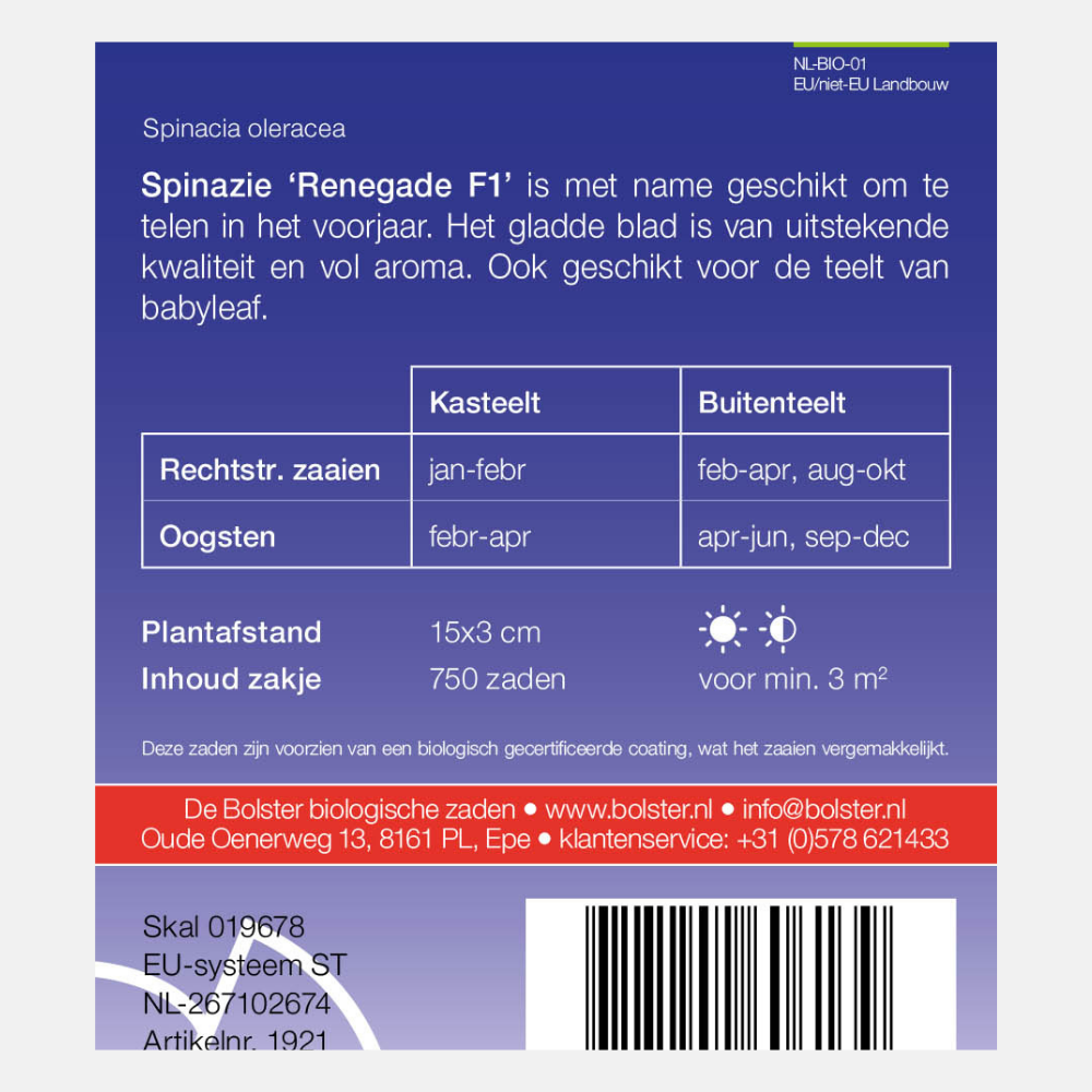 Spinazie 'Winterreuzen' BIO