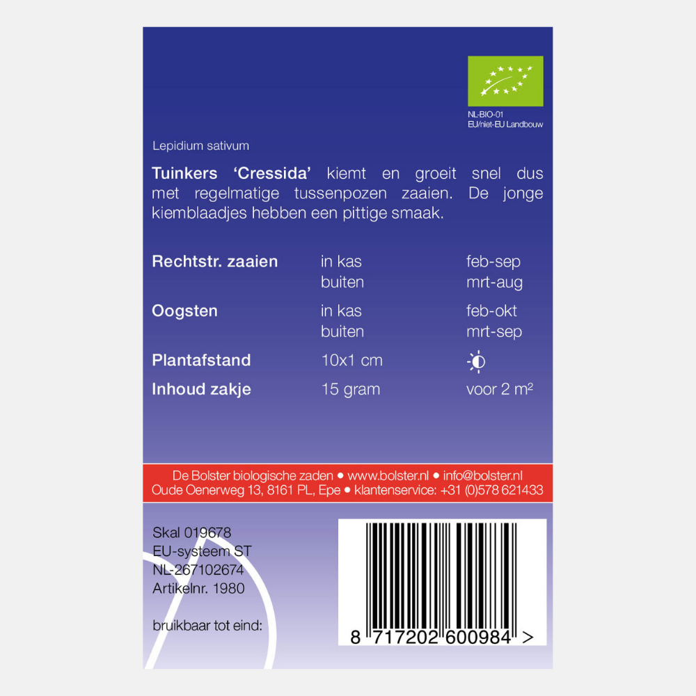 Tuinkers 'Cressida' BIO