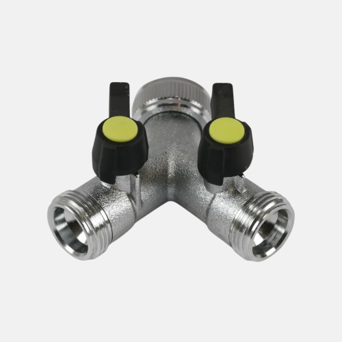 Waterverdeler 2-weg metaal