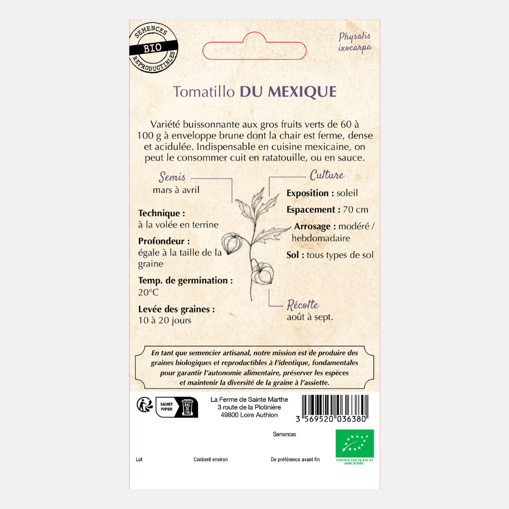 Tomatillo of aardkers BIO