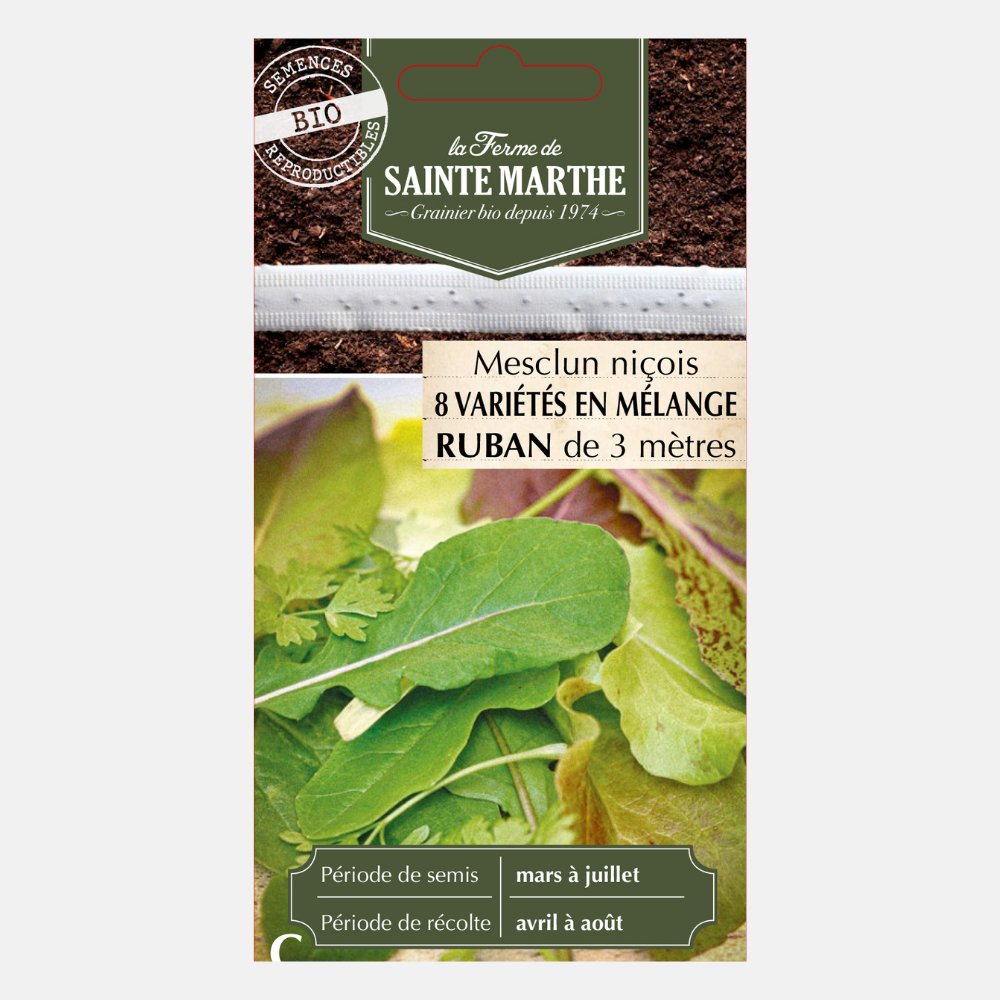 Seed tape Nicoise lettuce mix BIO