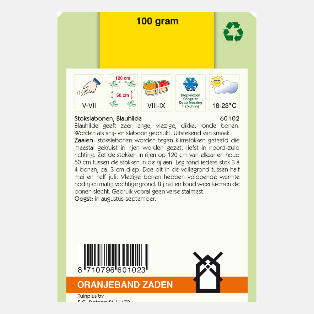 Stokprinsessenbonen paars 'Blauhilde'