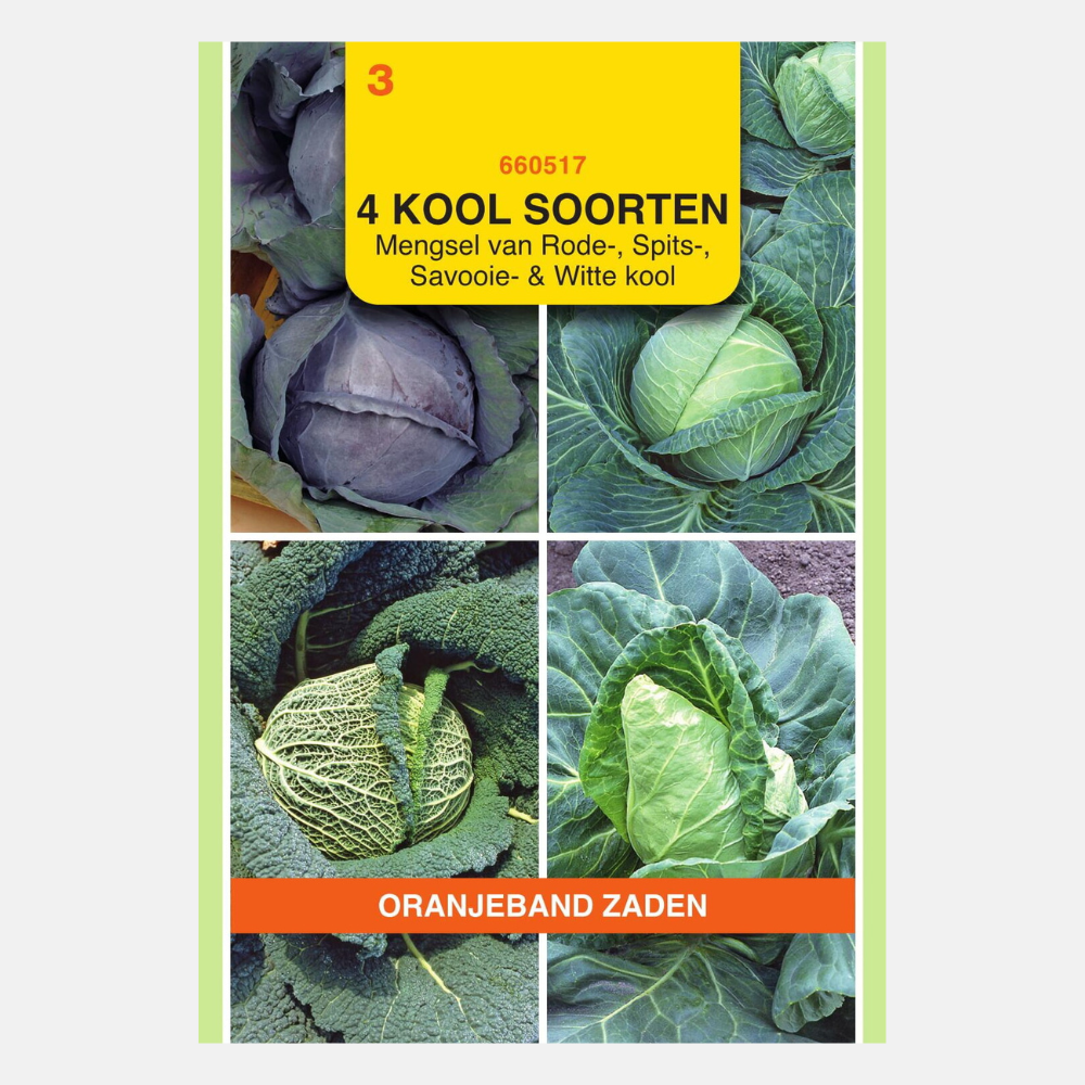 Gemengde Koolsoorten Wit/Rood/Savooi en Spitskool 2 (niet apart verpakt)