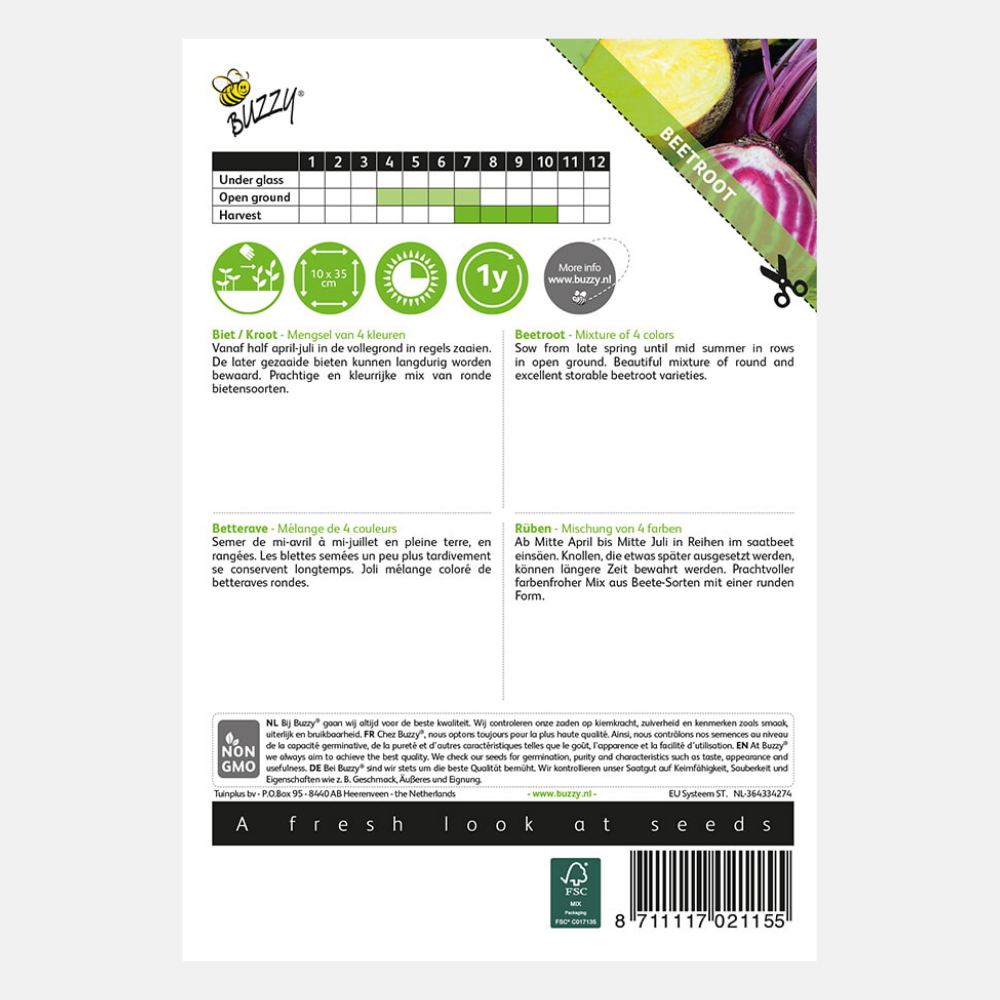 Beets - mix, 4 colours