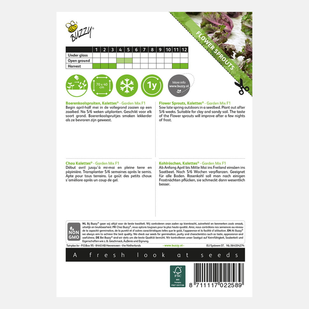 Kale sprouts/Kalettes 'Garden Mix' F1