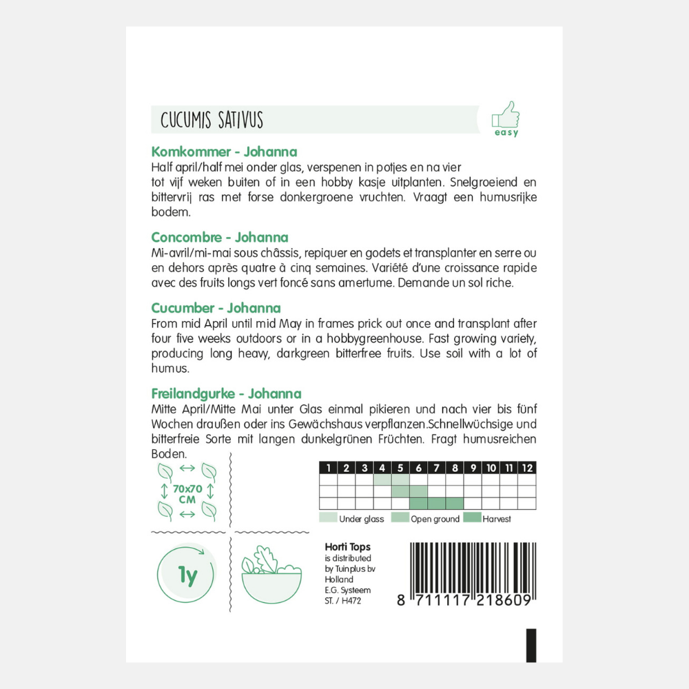 Komkommers 'Hoffmann's Johanna'
