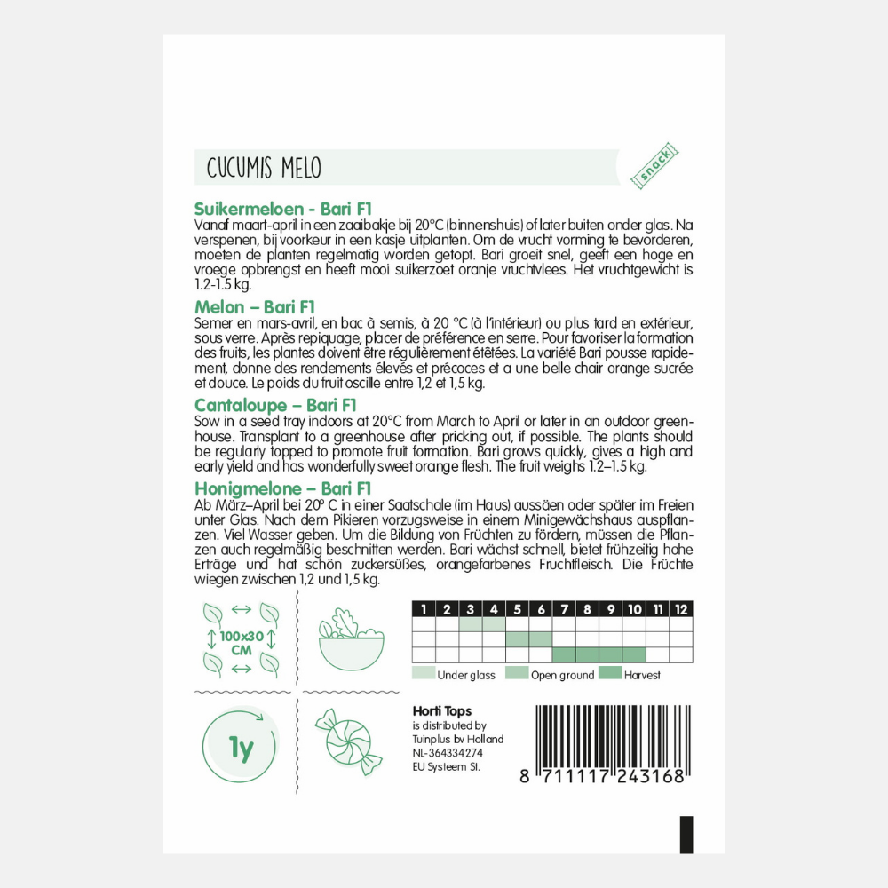 Suikermeloen 'Bari' F1