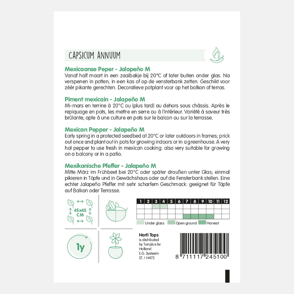 Peper 'Jalapeno' - 5000 scoville