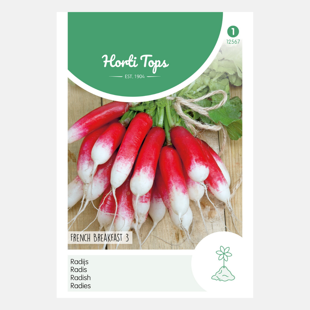 Radish 'French Breakfast 3'/'Half-long Red Large White Point'