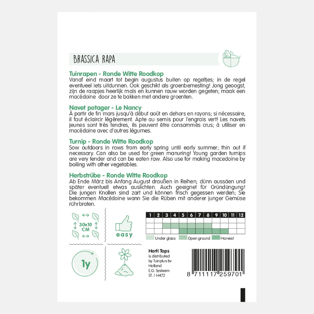 Turnips 'Round White Redhead'