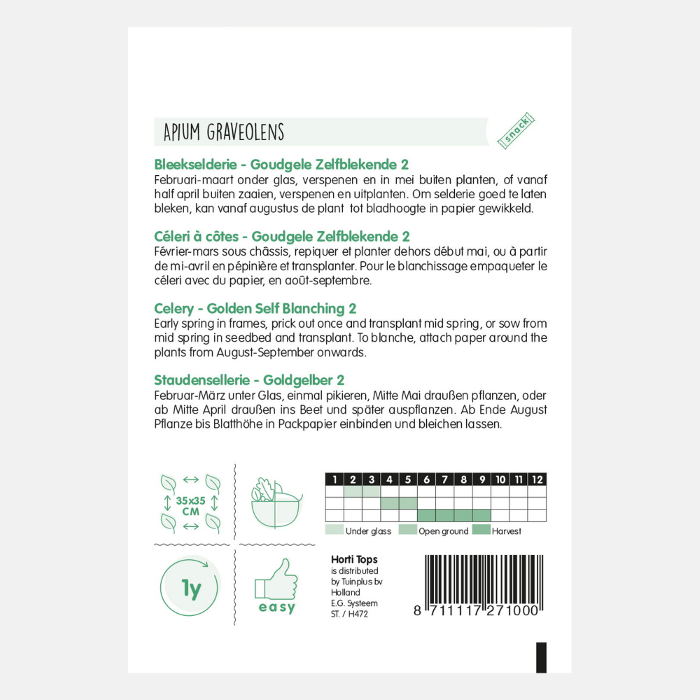 Bleekselderie 'Goudgele Zelfblekende'
