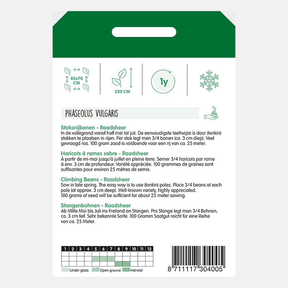 Stoksnijbonen 'Raadsheer' - type Veense