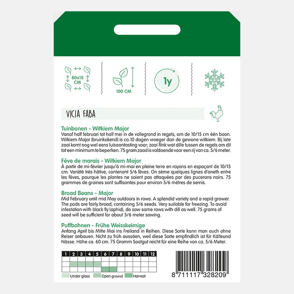 Broad beans 'Witkiem Major'