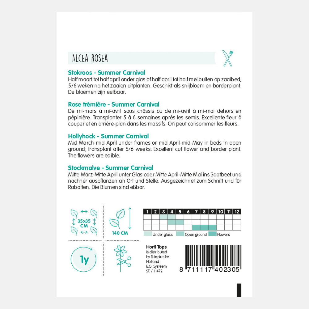 Hollyhock 'Summer Carnival'