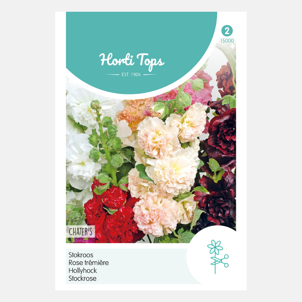 Stokroos 'Chater's' - dubbelbloemig, gemengd