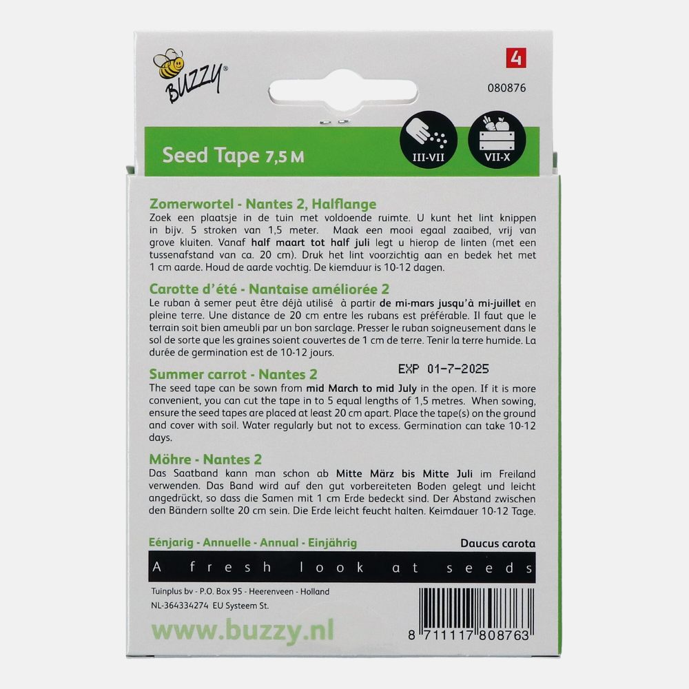 Zaailint Wortelen 'Nantes'