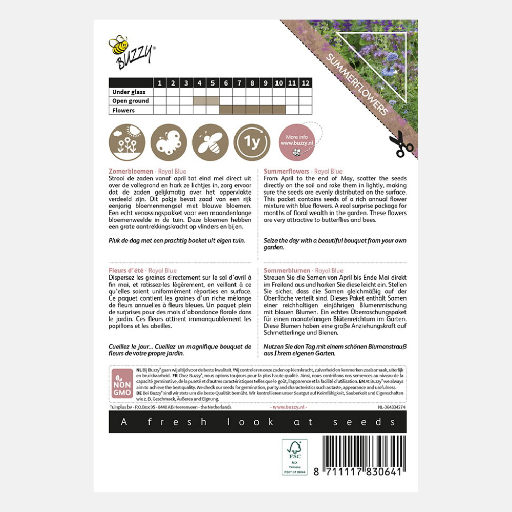 Bouquets colorés « Bleu royal »