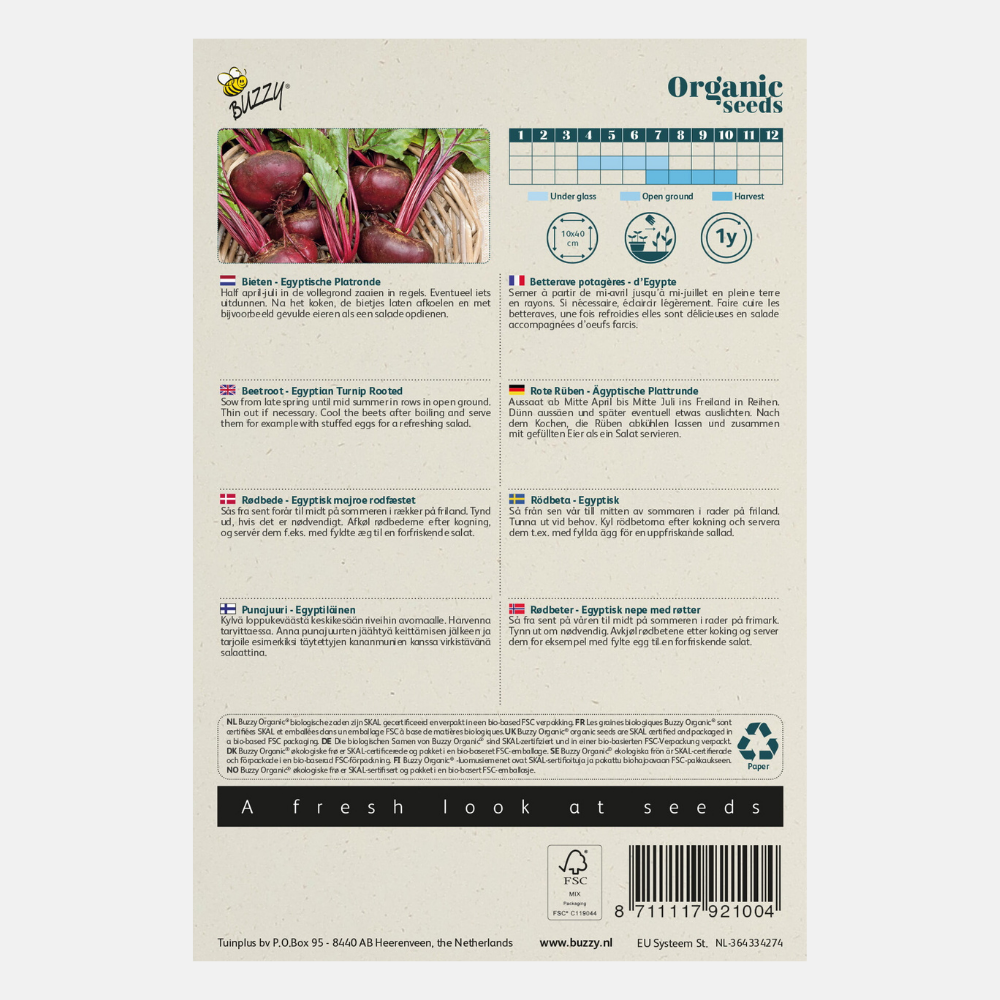 Beets 'Egyptian flat round' BIO