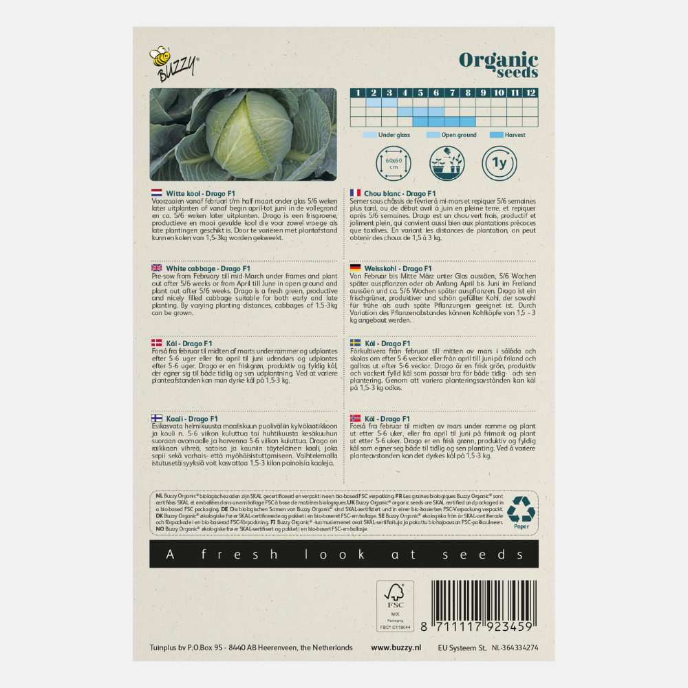 Witte Kool 'Drago' F1 BIO