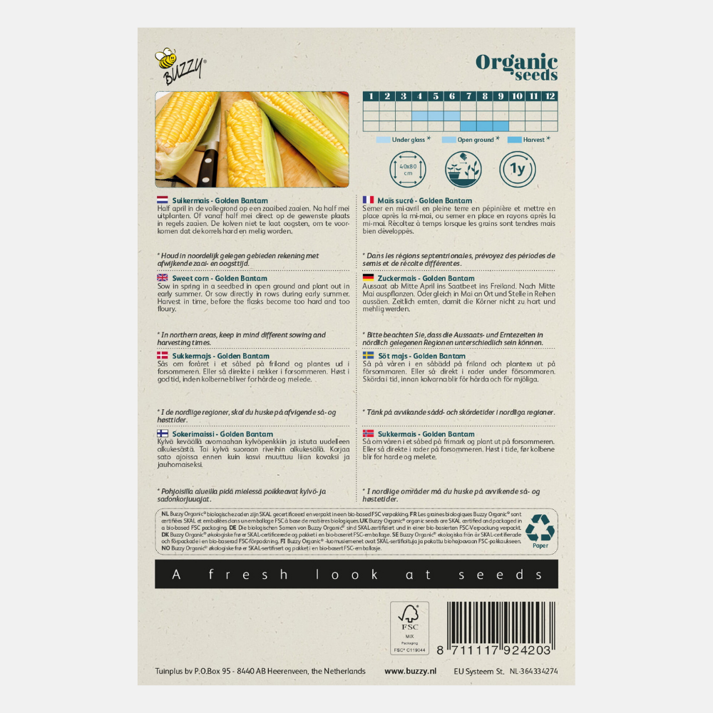 Maïs 'Golden Bantam' BIO