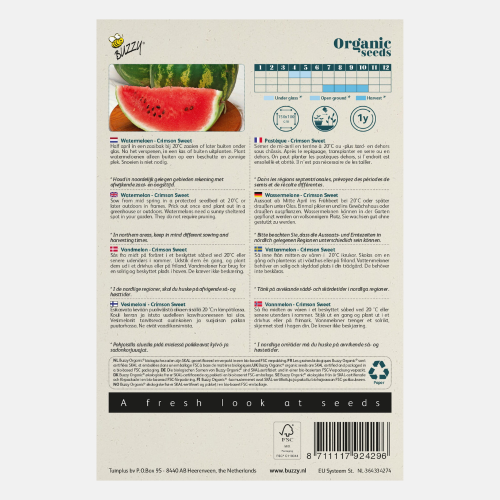 Watermeloenen 'Crimson Sweet' BIO
