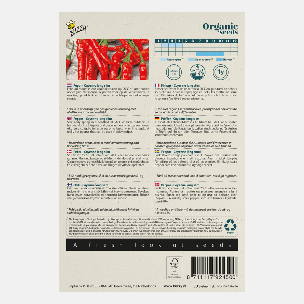 Pepper 'Cayenne' BIO