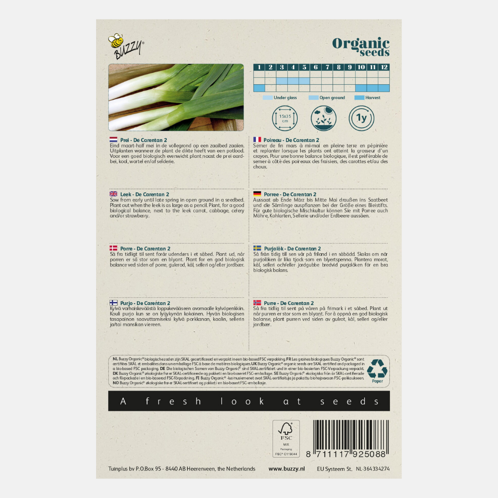 Leek 'Autumn Carentan' BIO