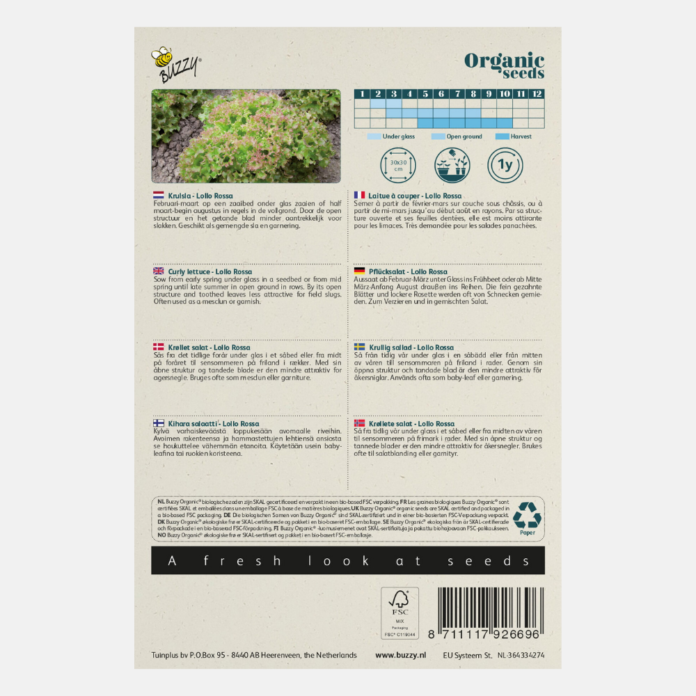 Lettuce 'Lollo rossa' BIO
