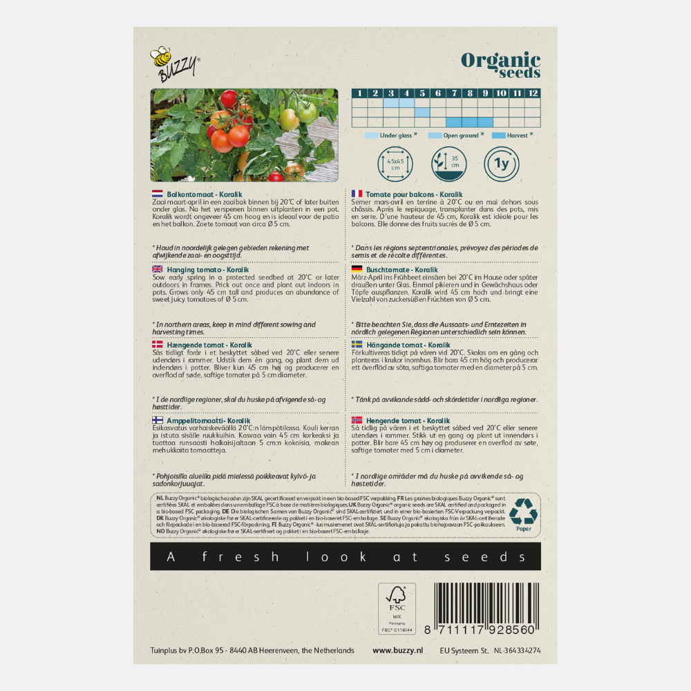 Hanging tomato 'Koralik' BIO