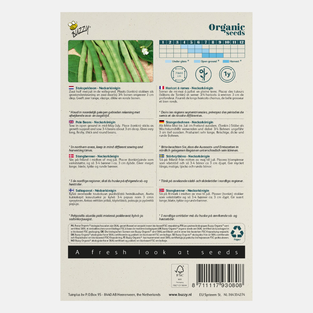 Stokspekboon 'Neckarkönigin' BIO