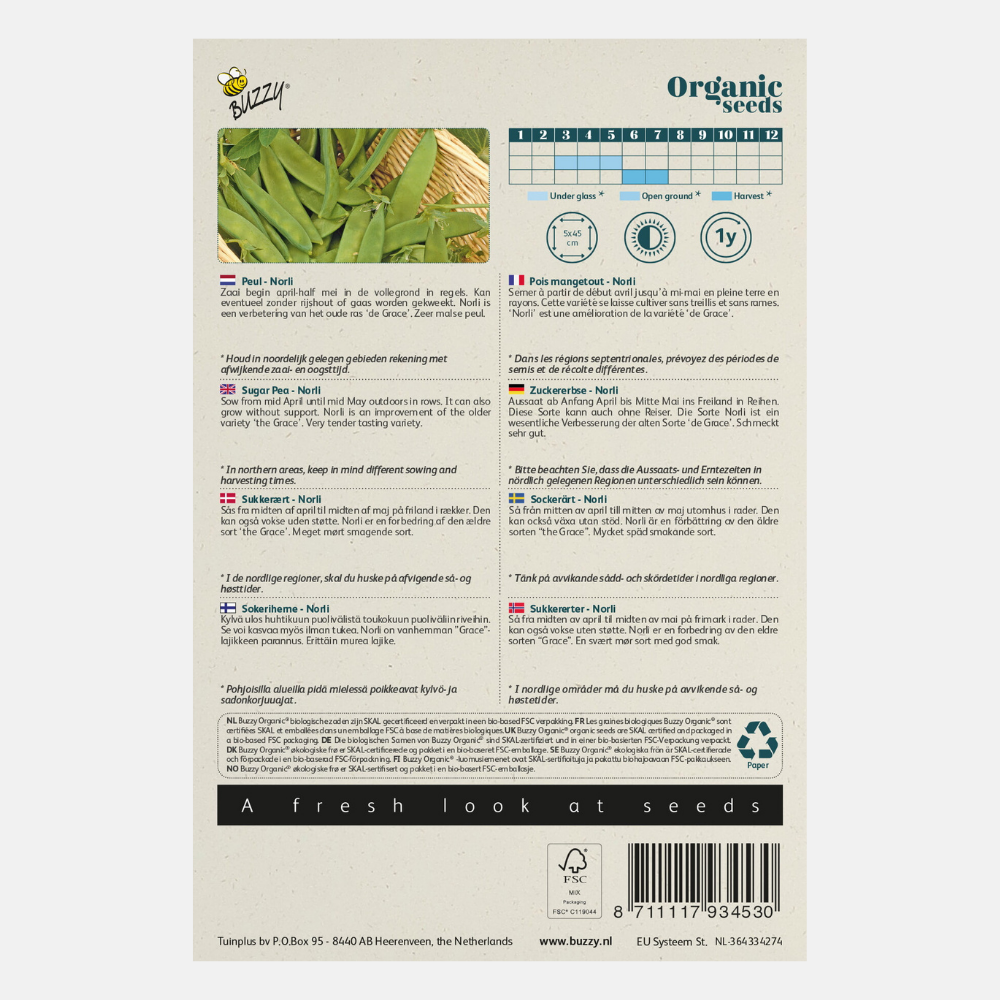 Snow peas 'Norli' BIO