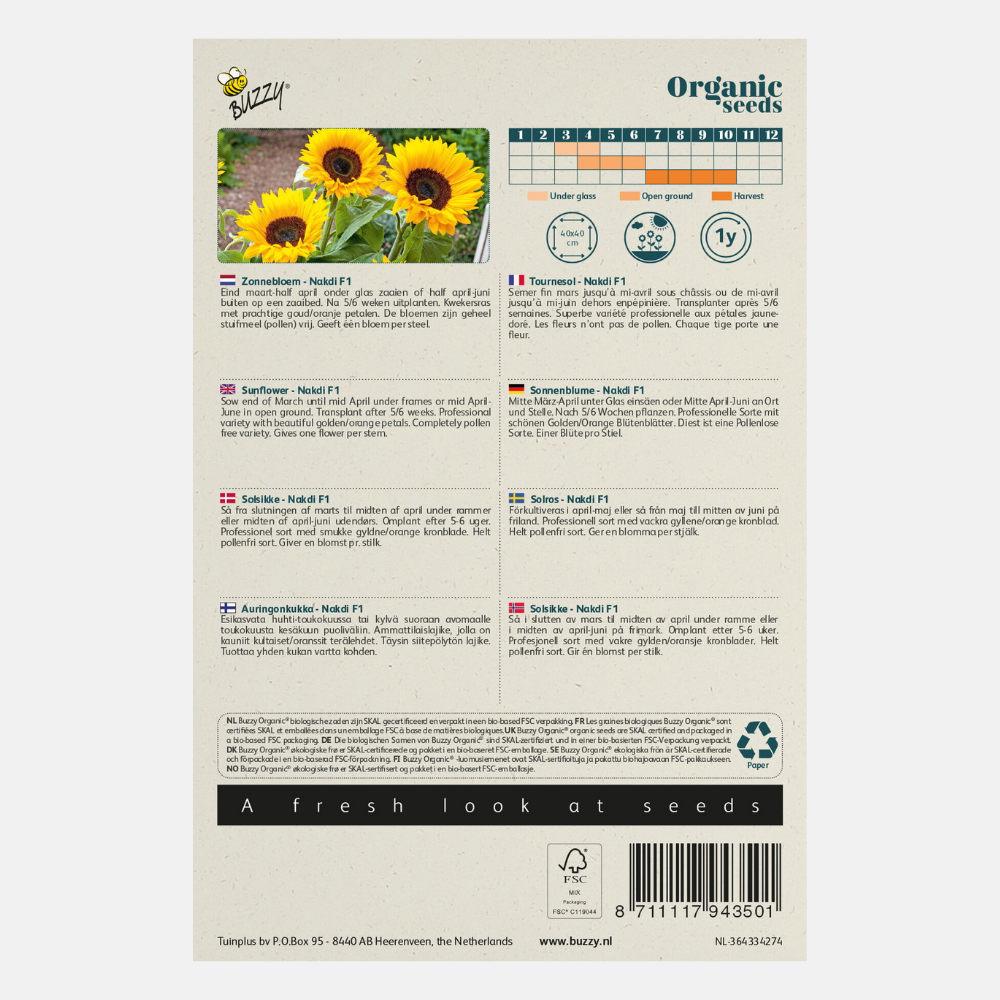 Tournesol 'Zohar' F1 BIO