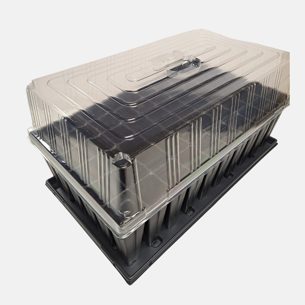 Deep root tray hard kunststof 31x53 cm - 60 gaten, 15 cm