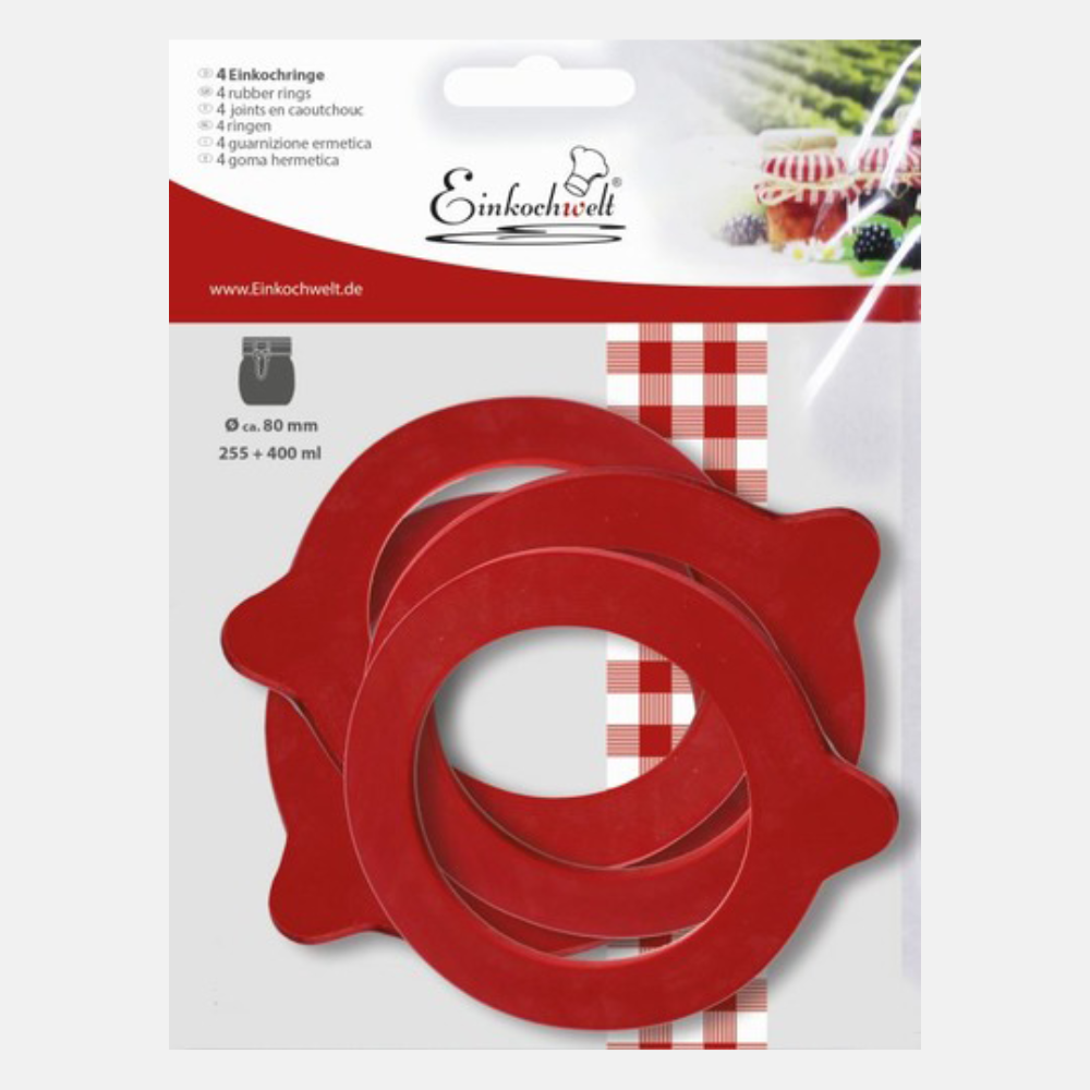 Anneau 55/80 (pour pot de conservation avec fermeture à clip 255ml) 6 pièces