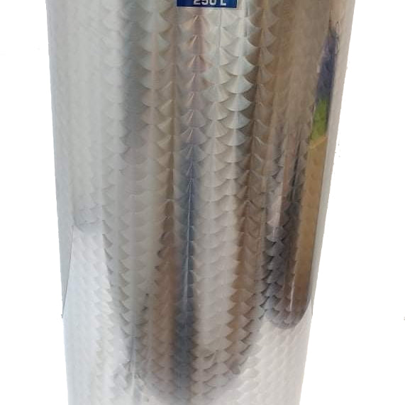 Cuve inox 250 litres avec couvercle flottant, pompe, pneu et joint d'eau