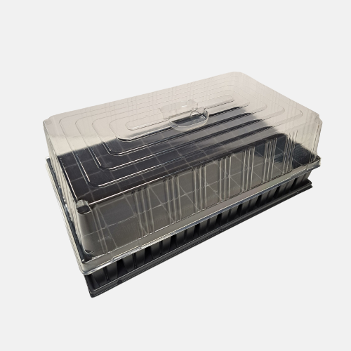 Bac à racines profondes en plastique rigide - 60 trous, 9 cm de profondeur