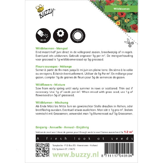 Wildbloemen mengsel Vlinders & Insecten Buzzy 5 gram