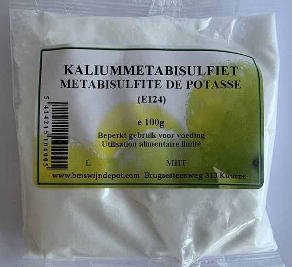 Métabisulfite de potassium (E224) 100 grammes