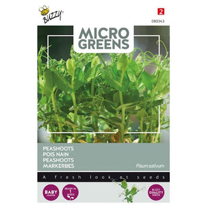 Buzzy Microgreens-Sprossen. Erbsensprossen Erbsensprossen 15 Gramm