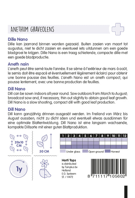 Dille Nona - 1.5 gram compact groeiend ras met goede productie