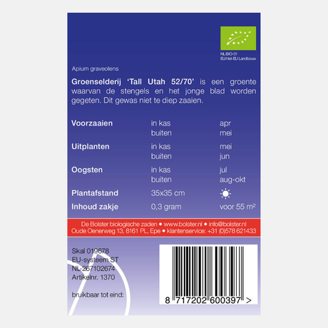Groenselderij ‘Tall Utah 52/70' BIO