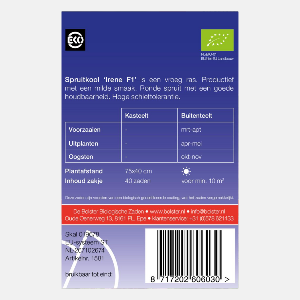 Brussels sprouts 'Irene F1' BIO