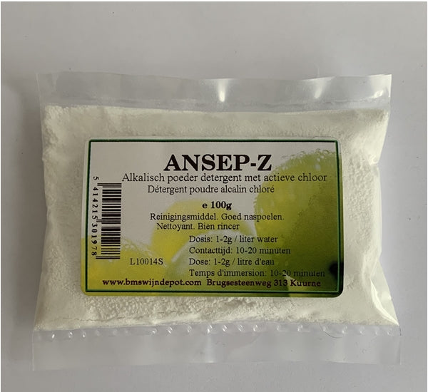 Ansep-Z 100g – Alkalisches Pulverwaschmittel mit Aktivchlor