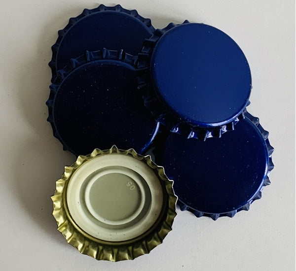 Bouchon couronne 29mm profilé bleu 100 pcs pour bière ou cidre