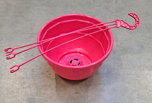 Pot Suspendu Bol Suspendu 6 Litres avec Crochet - FRAMBOISE (choisir la quantité) 