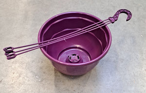 Pot suspendu Bol suspendu 6 Litres avec crochet - AUBERGINE (choisir la quantité) 