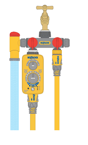 Distributeur d'eau Hozelock 2 voies avec robinet de vidange