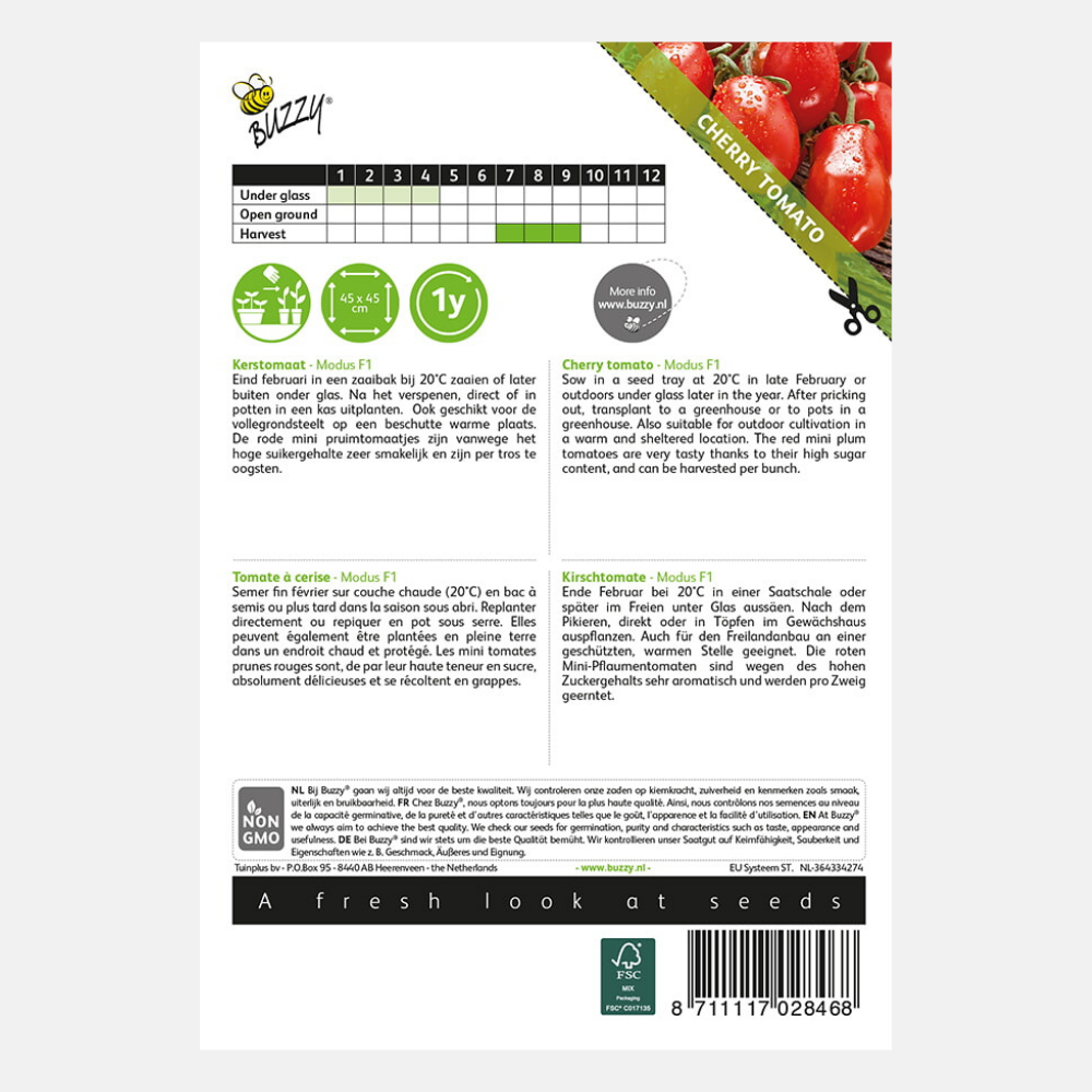 Buzzy Tomatoes Modus F1 – ca. 10 Samen